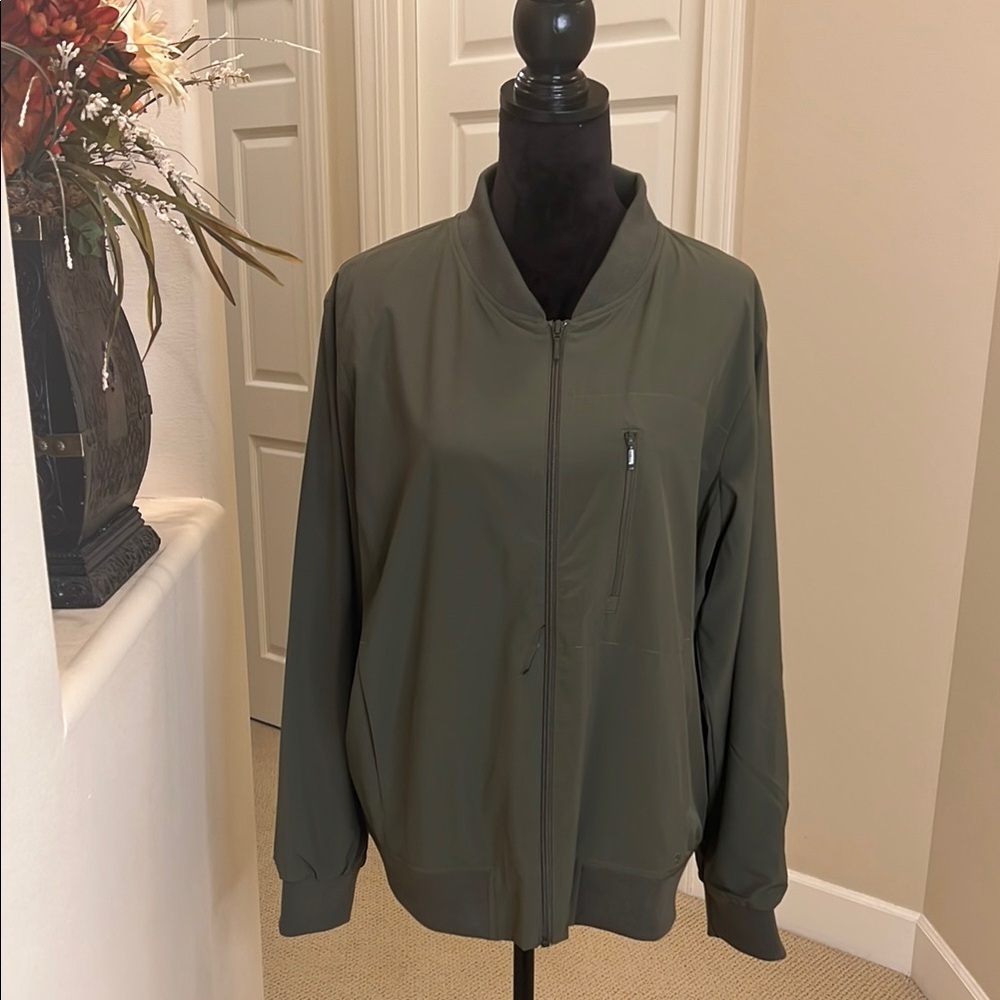 Banana Republic Dark Army Green Bomber Jacket XL